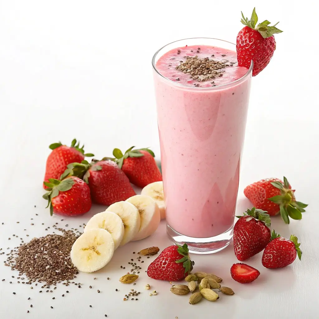 Strawberry protein shake variations.