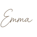 emma-signature-style-logo Handwritten script logo of the name Emma in elegant cursive on a soft background.